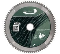 Lame de scie circulaire PRODIAMANT 254 mm pour bois, métal et aluminium avec dents HM TCT