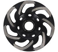 PRODIAMANT Meule boisseau diamantée professionnelle Boomerang 125 mm x 22,2 mm grains universels très grossiers pour les adhésifs, le béton, la pierre optimisés pour le dépoussiérage