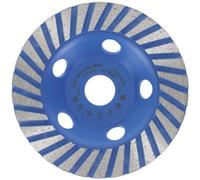 PRODIAMANT Meule Diamant 125 x 22,2 x 24 mm - Qualité professionnelle pour Béton, Granit, Pierre, Marbre, Pierre, Maçonnerie, Brique, Crépi, Béton ciré, universel