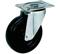 PRODIF SOMEC Roulette pivotante 50 mm caoutchouc - Platine galvanisée