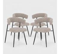 Produce Shop Amaia YES Lot de 4 chaises modernes de cuisine Gris