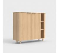 Produce Shop Buffet de salon 2 portes avec compartiments de rangement Roma