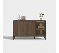 Produce Shop Buffet moderne 3 portes avec vitrine LED Cortina
