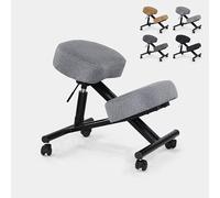 Produce Shop Chaise de Bureau Ergonomique siège Assis-Genoux en Tissu Balancesteel Lux - Gris
