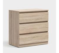 Produce Shop Commode de chambre à coucher 3 tiroirs Tetrix - Chêne