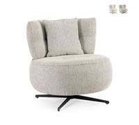 Produce Shop Fauteuil de salon effet chenille design moderne Gonnie Bizzotto - Gris