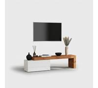 Produce Shop Meuble TV moderne avec plateau extensible Norya - Blanc