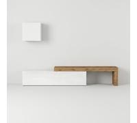 Produce Shop Meuble TV mural moderne avec meuble suspendu Virel - Blanc