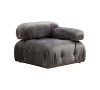 Produce Shop Module d'angle droit pour canapé modulable en velours Bubble 1RV - Gris