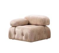 Produce Shop Module d'angle gauche pour canapé modulable en velours Bubble 1LV - Beige