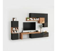 Produce Shop Sorev Lot de 3 meubles muraux modernes pour salon, anthracite