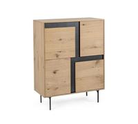 Produce Shop Stanwood Bizzotto Meuble haut design géométrique en chêne naturel 90 x 40 x 120 cm