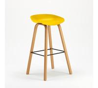 Produce Shop Tabouret haut pour Bar et Cuisine Effet Bois Towerwood - Jaune