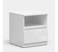Produce Shop Tetrix Table de chevet avec tiroir et compartiment de rangement Blanc