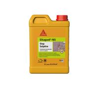 SIKA - Traitement bactéricide contre le salpêtre - Sikagard 165 Stop Salpêtre - Int/Ext - Multisupports - Bloque l'humidité - Prêt à l'empoi - Blanc laiteux - 2L