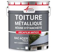 Produit d'Étanchéité, Toiture Métallique, Bac Acier 20 kg Blanc | Étanchéité Toiture Bac Acier et Métal, Anticorrosion, Revêtement Élastique, Résiste au Brouillard Salin - Arcane Industries