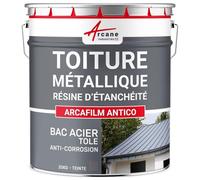 Produit d'étanchéité, toiture métallique, bac acier, peinture tôle, bardage, rouille, résistant à la corrosion et aux intempéries : Arcafilm antico - 20 kg Gris Orage - ARCANE INDUSTRIES