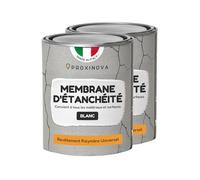 Produit Étanchéité Scellant Imperméable Liquide Blanc 1500 ml PROXINOVA Résine Universelle Pour Toitures, Murs Extérieurs, Cheminées, Gouttières. Résistante UV, Répare Fuites, Facile Appliquer