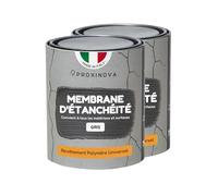 Produit Étanchéité Scellant Imperméable Liquide Gris 1500 ml PROXINOVA Résine Universelle pour Toitures, Murs Extérieurs, Cheminées, Gouttières, Résistante UV, Répare Fuites, Facile à Appliquer