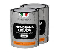 Produit Étanchéité Scellant Imperméable Liquide Noir 1500 ml PROXINOVA Résine Universelle pour Toitures, Murs Extérieurs, Cheminées, Gouttières, Résistante UV, Répare Fuites, Facile à Appliquer