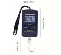 [Produit vedette] Balance de poche portable avec grande capacité (50 kg), balance électronique portative, crochet haute résistance, sangle de suspension facile à ranger, écran haute définition, commut