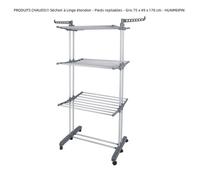 PRODUITS CHAUDS!!! Séchoir à Linge étendoir sur 3 Niveaux - Pieds repliables - Gris 75 x 49 x 170 cm - HUAIMEIPIN