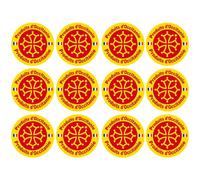 Produits D'occitanie - 12 Stickers De 5cm - Sticker/Autocollant