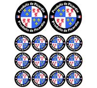 Produits Picardie - 2stickers 10 Cm / 12stickers 5cm - Sticker/Autocollant