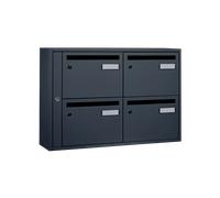 Prof. 190 mm - Bloc 4 Boites aux Lettres Essentielle Gris Anthracite