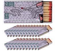 PROF Lot de 6000 Allumettes, 24 Boîtes de 250 Allumettes, Longueur 4,7 cm, Compactes et Pratiques pour Cuisine, Bougies, Anniversaire, Usage Quotidien, Camping, Extérieur, Survie, D_41806014