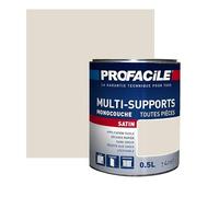 PROFACILE Peinture intérieure multi-supports, satin, murs, plafonds, boiseries, radiateurs, sans odeur, plusieurs teintes 0.5 litre