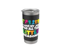 Professeur, j'aime mon travail pour toutes les petites raisons Gobelet isotherme en acier inoxydable double paroi