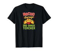 Professeur Moyen de 3e année Nacho T-Shirt Graphique avec Valeur, Homme, Noir, L