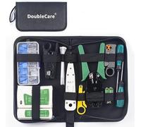 Professional Testeur de Network kit de Boîte à Coffret Outils de réparation de Réseau Avec Pinces d'électricien Testeur de Câble RJ45 Outil de Sertir(12 in 1)