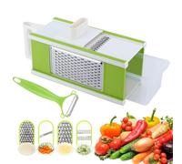 Professionelle Coupe Legumes Multifonctions,Decoupe Legumes Manuel,Coupe Oignon,Carotte Rapees Machine,Trancheuses de Pommes de Terre pour Tranchage,Raboté,Pelé,Prêt à Consommer（505 g）