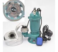 Professionnel Pompe à matières fécales + 20 mètres de tuyau C de 2 pouces, modèle CTR750, avec système de broyage de 750 watts, tension 230V/50Hz, débit : 18000 litres/heure = 300 litres/minute. Haute