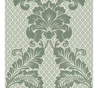 Profhome 305443-GU Papier peint baroque mat vert bleu 5,22 m2