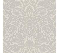 Profhome 305451-GU Papier peint baroque mat argent blanc-crème 5,22 m2