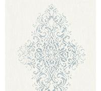 Profhome 319451-GU Papier peint baroque mat blanc argent 5,33 m2