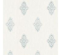 Profhome 319461-GU Papier peint baroque mat blanc argent 5,33 m2