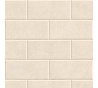 Profhome 343221-GU Papier peint aspect pierre carrelage mat beige blanc-crème 7,035 m2