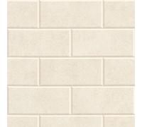 Profhome 343225-GU Papier peint aspect pierre carrelage mat beige blanc-crème 7,035 m2