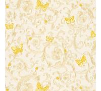 Profhome 343251-GU Papier peint de luxe exclusif subtilement chatoyant argent jaune 7,035 m2