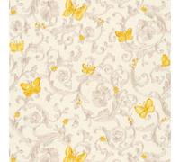 Profhome 343253-GU Papier peint de luxe exclusif subtilement chatoyant jaune or 7,035 m2