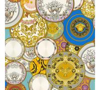 Profhome 349011-GU Papier peint de luxe exclusif brillant or bleu 7,035 m2