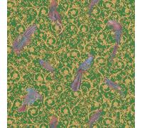 Profhome 370533-GU Papier peint de luxe exclusif subtilement chatoyant or vert 7,035 m2