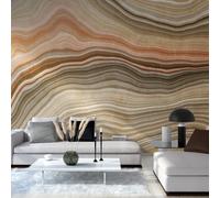 Profhome 382291-GU Papier peint photo aspect marbre mat beige orange 3,71 m x 2,8 m