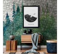 Profhome 382451-GU Papier peint photo effet brique mat vert gris 3,71 m x 2,8 m