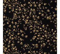 Profhome 935854-GU Papier peint floral brillant noir or 7,035 m2