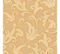 Profhome 954903-GU Papier peint aspect textile mat orange or 5,33 m2